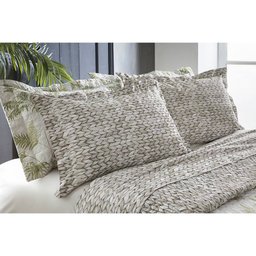 Jogo de Cama Casal Percal 200 Fios Localizado Palha 4 Peças - Naturalle Fashion - 2