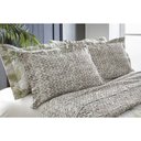 Ver imagem 2 de Jogo de Cama Casal Percal 200 Fios Localizado Palha 4 Peças - Naturalle Fashion