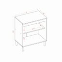 Ver imagem 4 de Balcão Cozinha com Tampo 70cm com 2 Portas Joana A09 - D'rossi