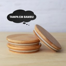 Kit De 6 Potes Herméticos de Vidro com Tampa de Bambu 300ml - 5