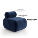 Ver imagem 3 de Poltrona para Sala KIT2 Orgânica 60 cm Base Fixa Zarah Decorativa Suede D03 - D'Rossi