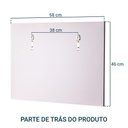 Ver imagem 5 de Armário para Banheiro com Espelho 2 Prateleiras MDP 58cm Bege Mercado Das Prateleiras
