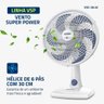 Ventilador de Mesa Mondial Super Power 6 Pás 60w 30cm Branco e Azul Escuro Vsp-30-w 127v - 5