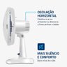 Ventilador de Mesa Mondial Super Power 6 Pás 60w 30cm Branco e Azul Escuro Vsp-30-w 127v - 3