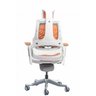 Cadeira de Escritório Wau Super Ergonômica Branca Elastômero Laranja - Laranja - 4