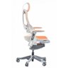 Cadeira de Escritório Wau Super Ergonômica Branca Elastômero Laranja - Laranja - 3