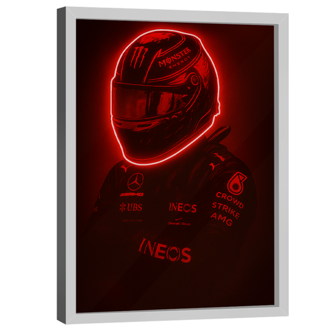Quadro Decorativo Piloto Neon Vermelho