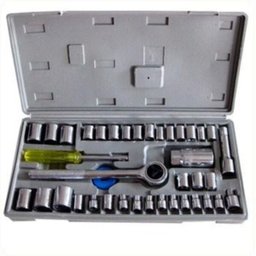 Kit Chave Catraca Soquete com 40 Peças GF WRE-019 - 1 Kit Chave Catraca Soquete com 40 Peças GF WRE-019 - 1