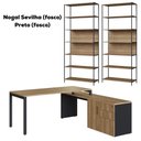 Ver imagem 5 de Conjunto Escritorio 3 Pecas Office 25910 Nogal Sevilha Preto Artesano Nogal Sevilha Preto