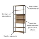 Ver mais imagens de Conjunto Escritorio 3 Pecas Office 25910 Nogal Sevilha Preto Artesano Nogal Sevilha Preto