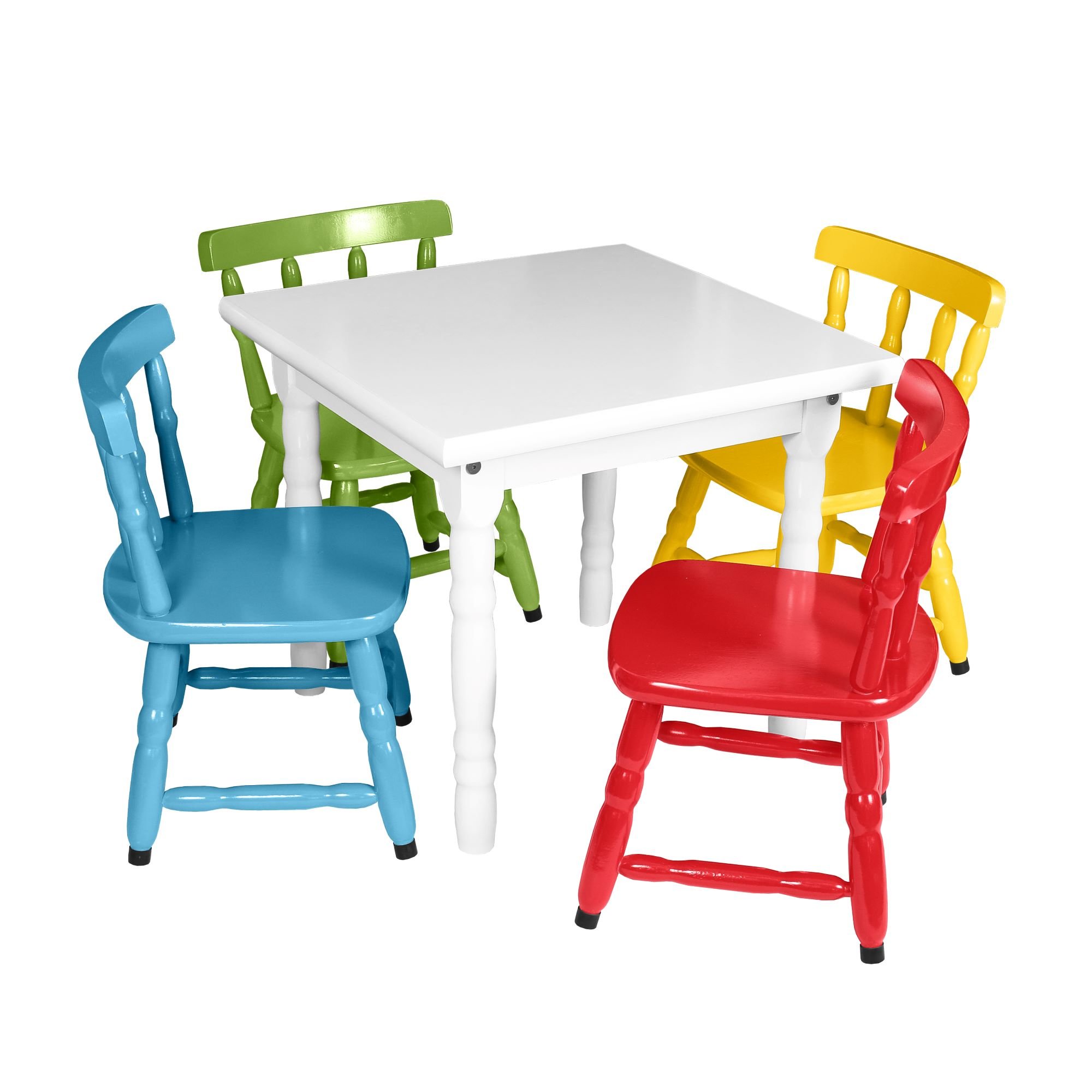 Conjunto Infantil Mesa com 4 Cadeiras - Colorido