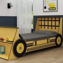 Ver imagem 1 de Cama Infantil Trator 1 Prateleira Gelius Móveis