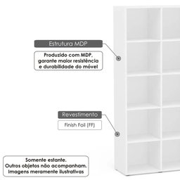 Estante para Livros com 10 Nichos Caracol Politorno - 2