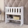 Mini Berço Moisés com Colchão, Prateleira e Rodízios - Branco - 1