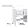 Mini Berço Moisés com Colchão, Prateleira e Rodízios - Branco - 3