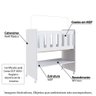 Mini Berço Moisés com Colchão, Prateleira e Rodízios - Branco - 2