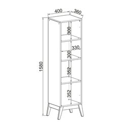 Estante Livreiro com Pés de Madeira GenialFlex - Branco - 4