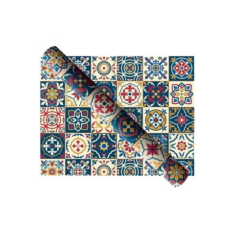 Papel De Parede Adesivo Auto Colante 5 Metros Azulejo