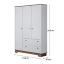 Ver imagem 2 de Guarda-Roupa 3 Portas 2 Gavetas Carícia Cr8A Móveis Estrela