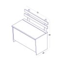 Ver imagem 3 de Caixa Porta Trecos 75cm com Assento Carvalho Cl001 Completa Móveis