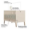 Berço Mini Cama Retrô Bibi com Pés Palito - Off White - 3