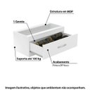 Ver imagem 4 de Caixa de Lenha com 1 Gaveta para Fogão a Lenha 73 cm Branco - Completa Móveis