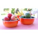Ver imagem 3 de Tigela Bojuda 22 Esmaltada Laranja - 3000 Ml - Ewel