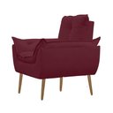 Ver imagem 4 de Kit 02 Poltrona Opala Decorativa Suede Bordô