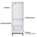 Ver imagem 3 de Guarda-roupa Infantil 2 Portas 2 Gavetas Retrô