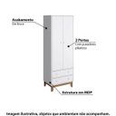 Ver imagem 2 de Guarda-roupa Infantil 2 Portas 2 Gavetas Retrô