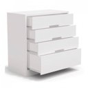 Ver imagem 1 de Cômoda 91cm 03 Gavetas e 01 Gavetão S824 Kappesberg - Branco