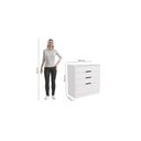 Ver mais imagens de Cômoda Kappesberg S824 com 4 Gavetas Branco 91 cm