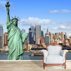Papel de Parede Adesivo NY, Estatua da Liberdade, Nova York