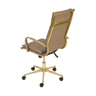 Cadeira de Escritório Giratoria Eames Soft Caramelo - Alta | Dourado Matte - 3