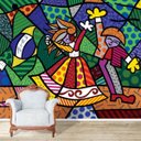 Ver imagem 1 de Papel de Parede Adesivo Romero Britto Arte Casal