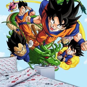 Papel de Parede Adesivo , Infantil Dragon ball