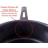 Frigideira Esmaltada Vermelha de Agatha com Tampa de Vidro 30 cm - 2