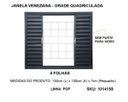 Ver imagem 2 de Janela Veneziana Aço Zarcão 4 Folhas Grade Quadriculada sem Vidro 150x100