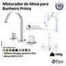 Torneira Misturador De Mesa Bica Alta Cromado Prima 210 Fani - 2