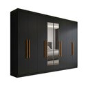 Ver imagem 2 de Guarda-roupa Casal com Espelho 8 Portas 4 Gavetas Paris 