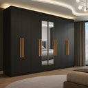 Ver imagem 1 de Guarda-roupa Casal com Espelho 8 Portas 4 Gavetas Paris