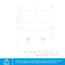 Ver imagem 3 de Banheira de Imersão 174cm x 72cm x 78cm sem Aquecedor Londres Astra