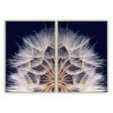 Ver imagem 1 de kit com 2 Quadros Decorativos Dente de Leão com Moldura e Vidro para Sala Quarto Escritório e Clínic