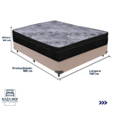 Ver imagem 3 de Cama Box e Colchão Airtech Pampa Molas Ensacadas Casal Ortobom: Bege