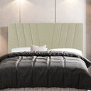 Ver imagem 2 de Cabeceira Cama Box Casal Dublin 140cm Sintético Bege - Desk Design