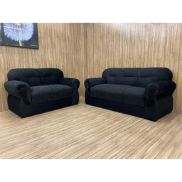 Sofá 2 e 3 Lugares Preto 601 Viena - 1