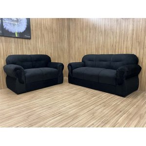 Sofá 2 e 3 Lugares Preto 601 Viena