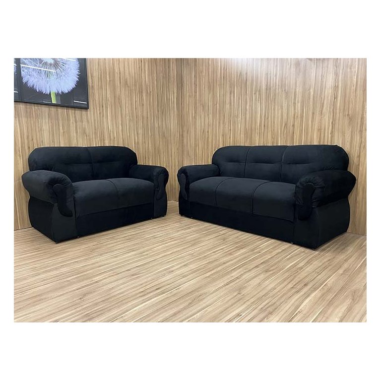 Sofá 2 e 3 Lugares Preto 601 Viena
