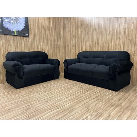 Sofá 2 e 3 Lugares Preto 601 Viena