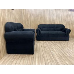 Sofá 2 e 3 Lugares Preto 601 Viena - 2
